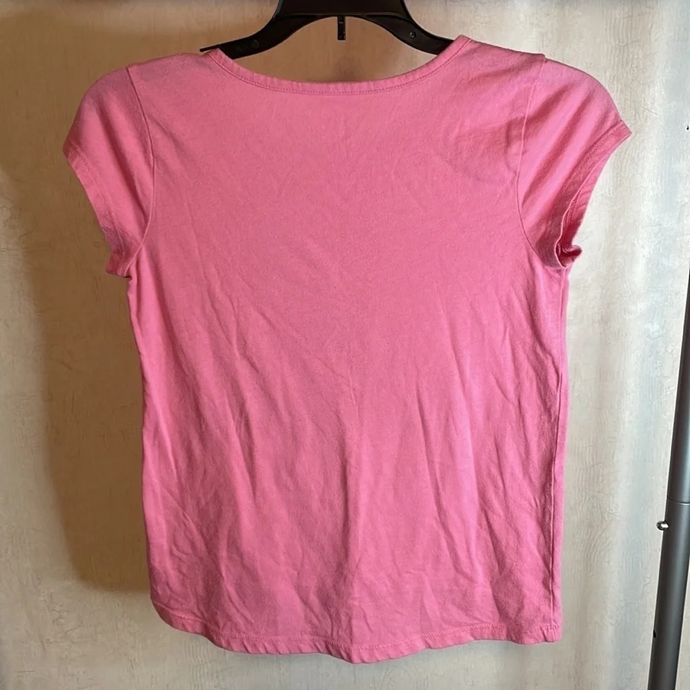 CHILDREN'S Place Pink Sequin Heart‎ Short Sleeve Large 10/12